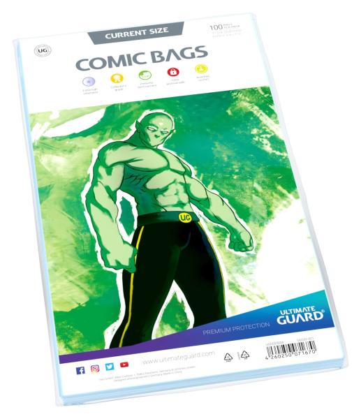 Ultimate Guard Comic Bags Current Size (100)